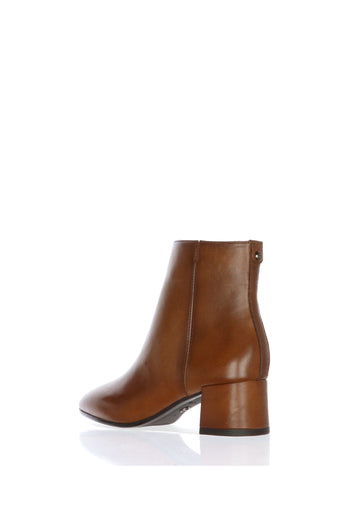 Stivaletto in pelle nera e cuoio  con tacco basso Tamaris - 3