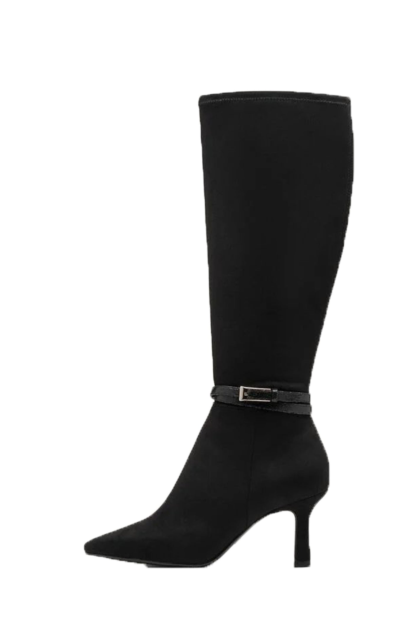 Stivale nero in tessuto stretch con tacco sottile Tamaris