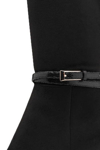 Stivale nero in tessuto stretch con tacco sottile Tamaris - 4