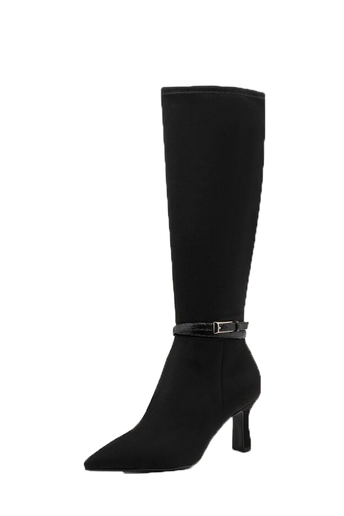 Stivale nero in tessuto stretch con tacco sottile Tamaris 2