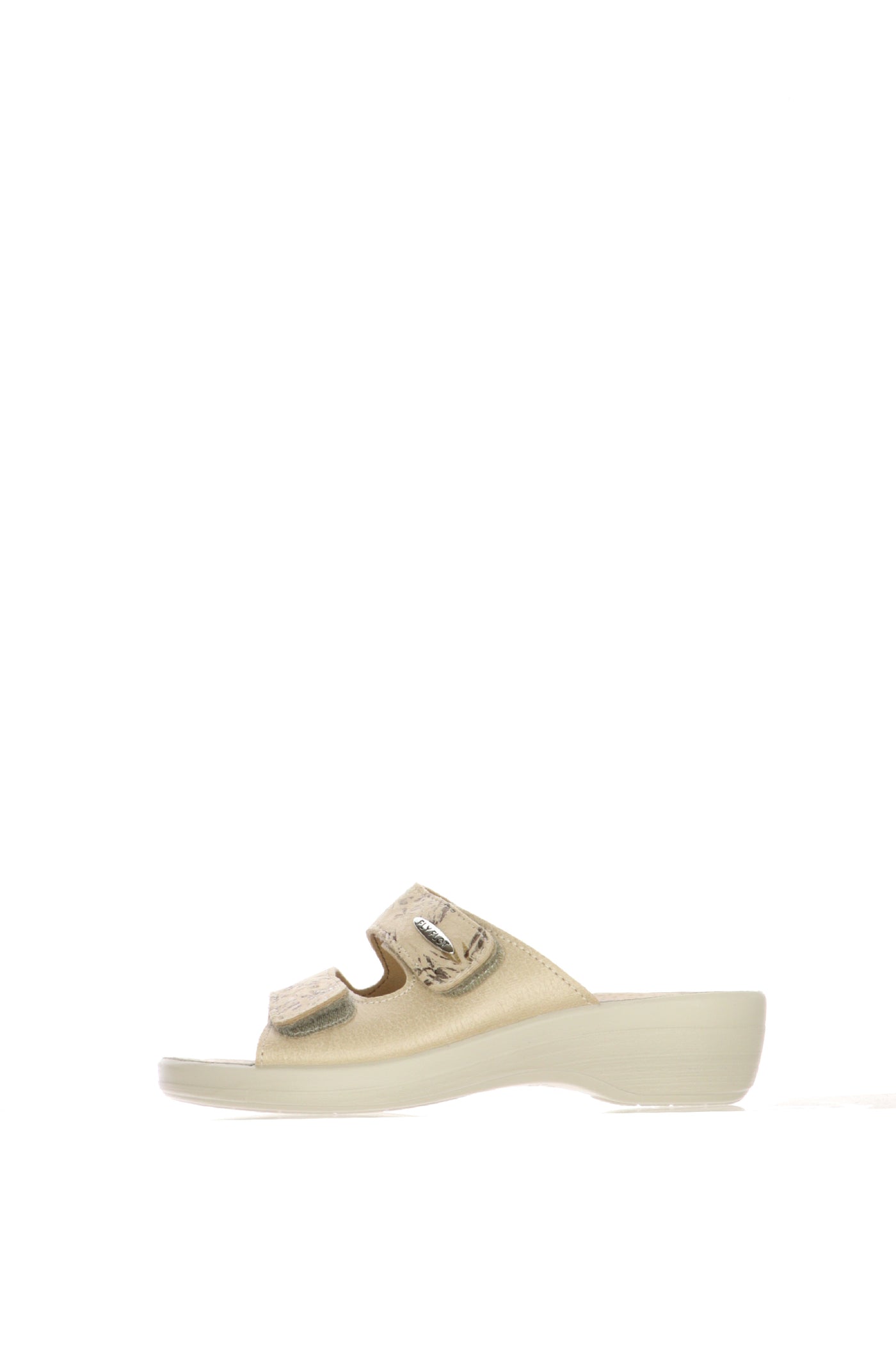 Pantofola aperta donna fasce regolabili beige