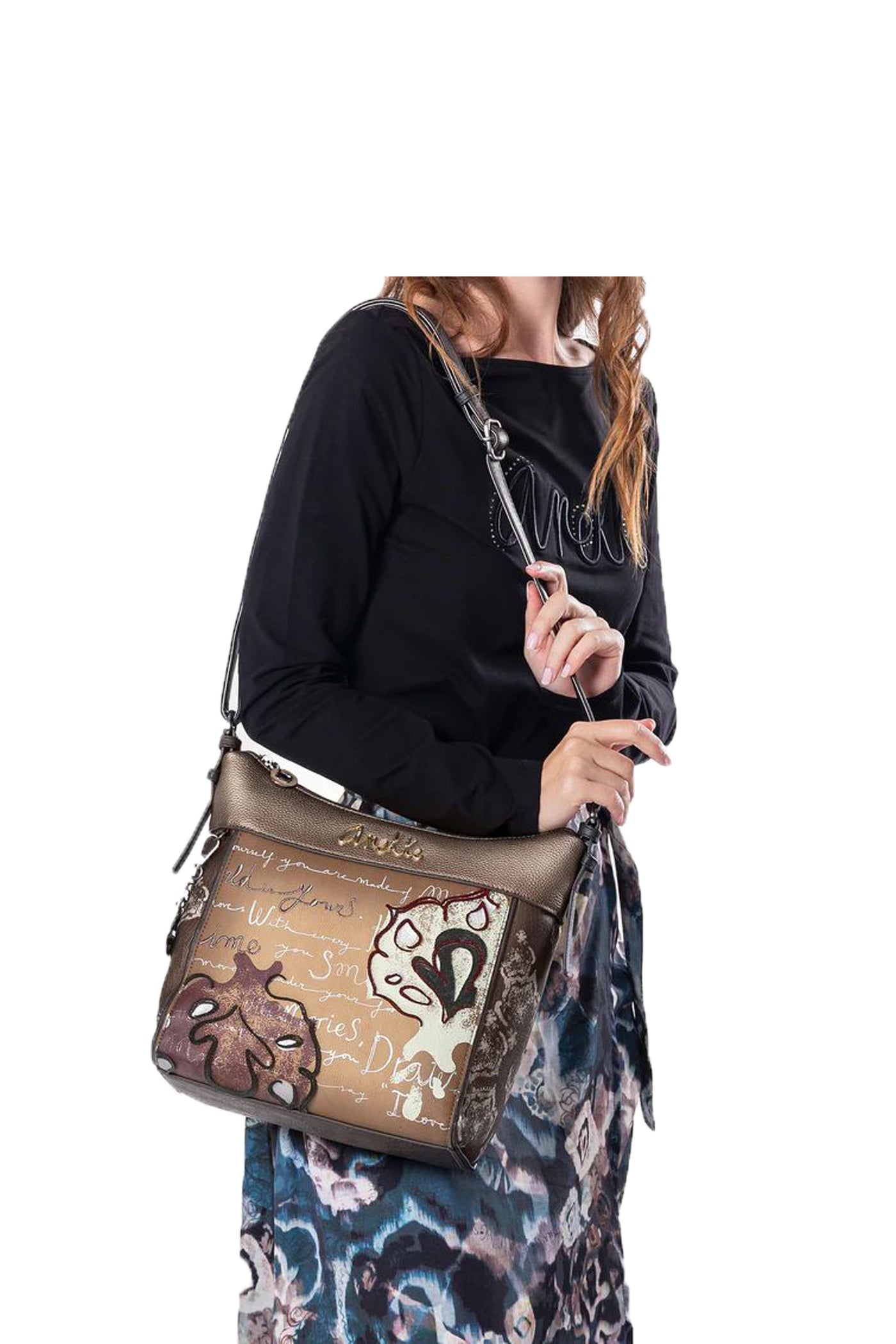 Tracolla doppio scomparto Manifesto Anekke 2