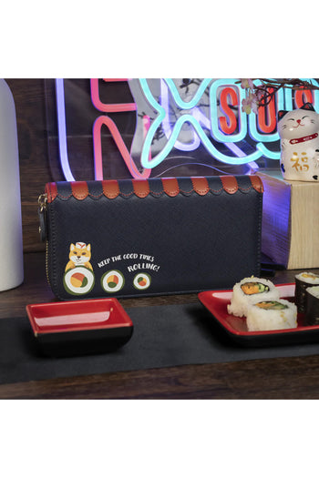 Vendula Sushi - Blue Edition Large Ziparound Wallet - 5