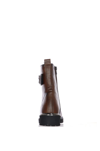 Anfibio marrone in pelle con catena - 4