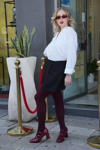 Decolletè nero e rosso con cinturini regolabili sul dorso Tamaris - 3