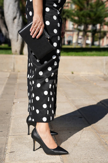 Decolletè elegante in pelle nero tacco alto Melluso - 7