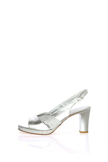 Sandalo in pelle e glitter con tacco medio Soffice Sogno - 6