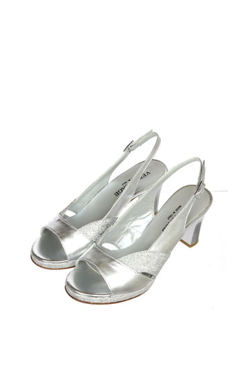 Sandalo in pelle e glitter con tacco medio Soffice Sogno - 9