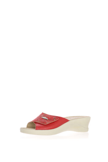 Pantofola donna beige fascia con velcro  Fly Flot - 4