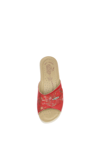 Pantofola donna beige fascia con velcro  Fly Flot - 6