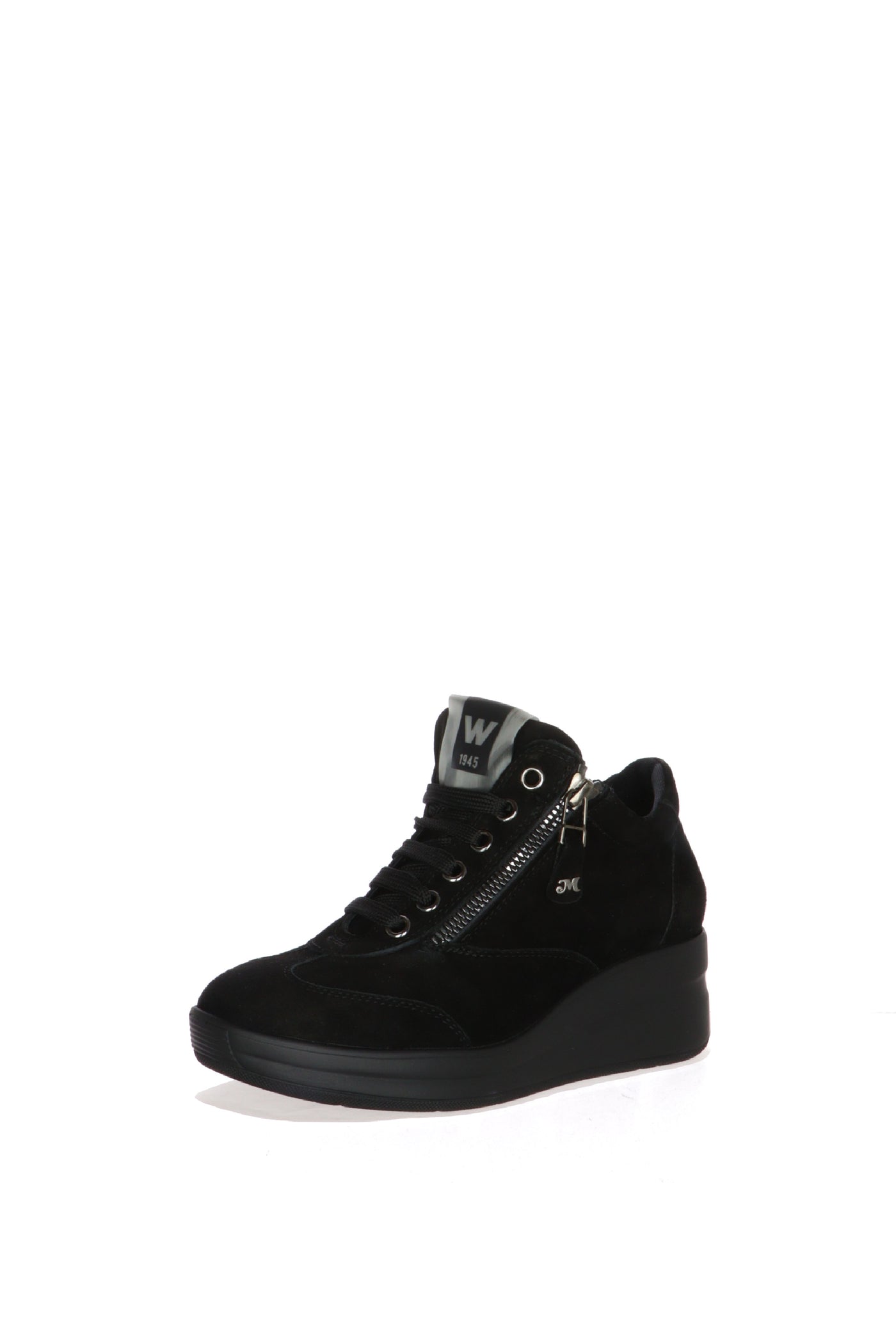 Sneaker nera lacci e cerniera dal 33 al 44 Melluso Walk 2