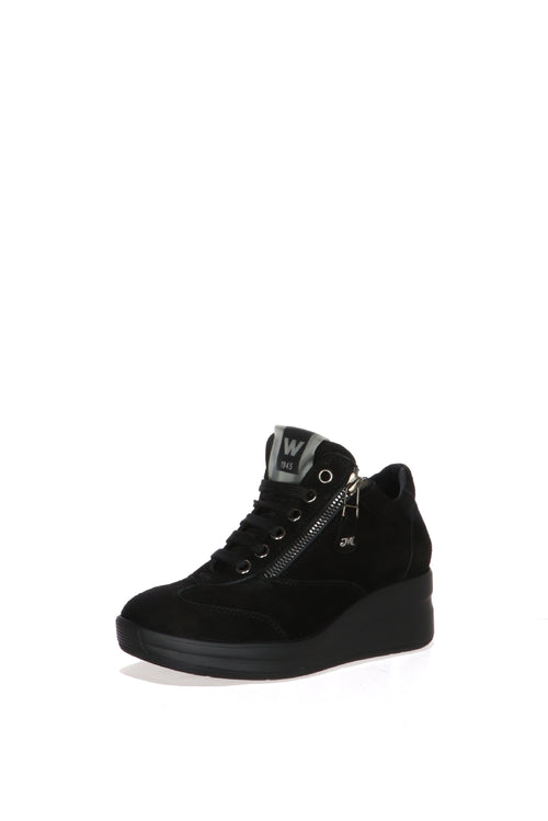 Sneaker nera lacci e cerniera dal 33 al 44 Melluso Walk - 2