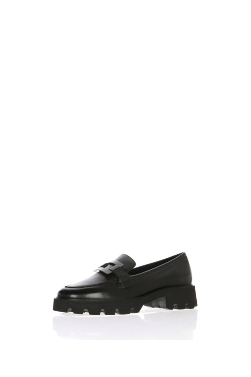 Mocassino tendenza in pelle nera numeri grandi donna Ara - 2