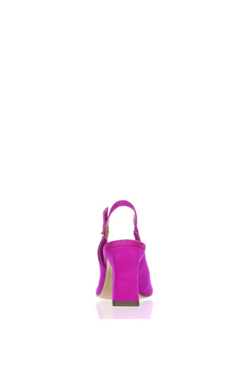 Slingback in camoscio fuxia con tacco Tamaris - 4