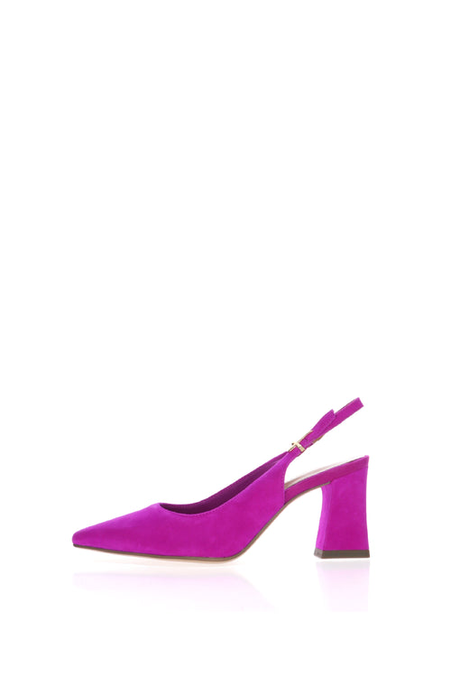 Slingback in camoscio fuxia con tacco Tamaris - 1
