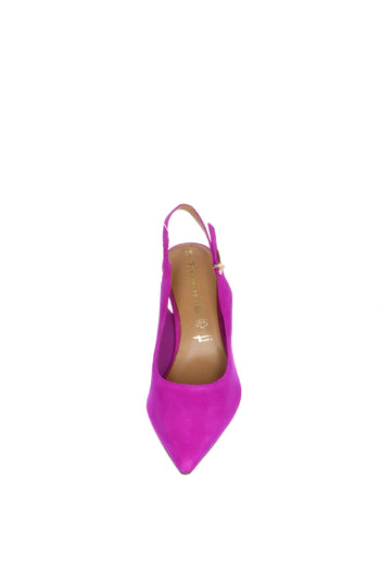 Slingback in camoscio fuxia con tacco Tamaris - 3