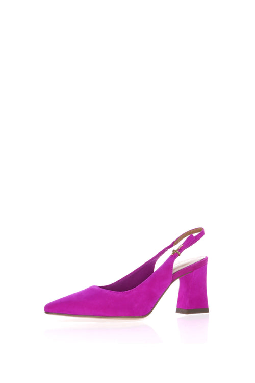 Slingback in camoscio fuxia con tacco Tamaris - 2