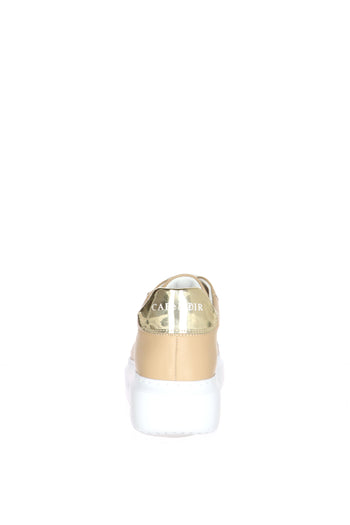 Sneakers in pelle beige allacciata Cafènoir - 4