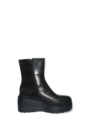 Tronchetto in pelle zeppa alta CafèNoir. - 3