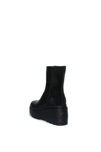 Tronchetto in pelle zeppa alta CafèNoir. - 5